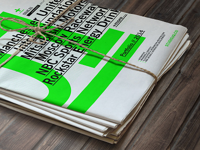 2014 Portfolio // Newspaper branding green layout logo newspaper portfolio print spot swiss type typography vibrant