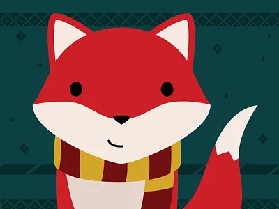 December Fox animal cute december fox scarf sweater pattern