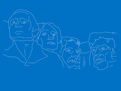 Monumental ad illustration presidents rushmore