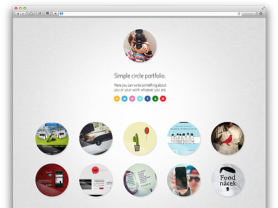 Simple circle portfolio for Wordpress circle dosis portfolio simple wordpress