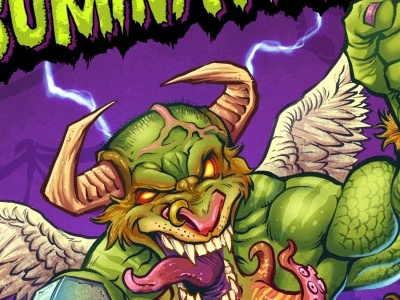 Abomination Box Thumb branding identity colorful creature games graphic design illustration monster package design retail packaging toys