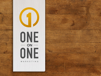 One on One Marketing Rebrand 1 brand circle din identity logo marketing one orange wood