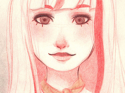 Candy girl illustration red traditional art vintage