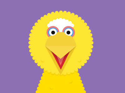 Big Bird big big bird bird flat illustration sesame street