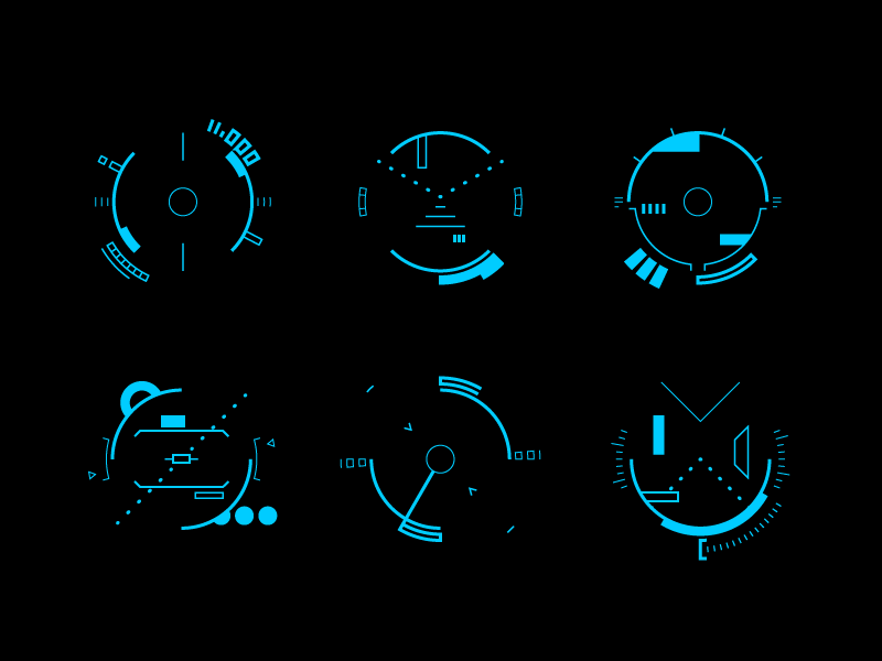 Hollowscope abstract art binocular crosshair cyberpunk futuristic gui hud laser radar sci fi ui