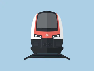Train apt flat hyper illustration island logo railway tejohanssen train try