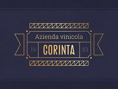 Corinta Identity gold identity logo wine winery