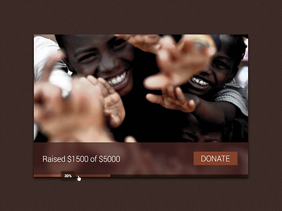 Charity Donation Widget business clean design design flat design fund graph list statistics ui