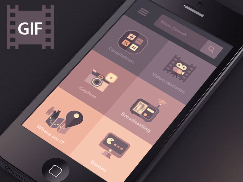 Gif Animation — Abracadabra App animation application design flat gif interface ios7 minimalism ui ukraine ux xcode