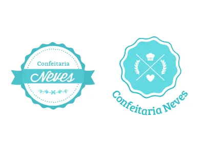 Neves Bakery - Logo II bakery blue brand cake cakery cupcake identity label logo sweet vintage