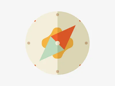 Compass Icon compass flat icon illustration ui vector web design