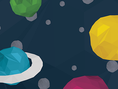 Faux Low Poly Planets blender illustration illustrator low poly lowpoly vector
