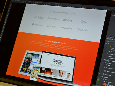 Collective Ray Website agency clients orange portfolio website