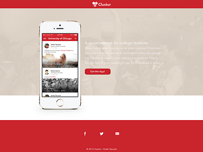 Clustur Landing Page app landingpage mobile redesign web website