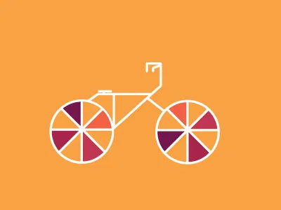 Bicycle bicycle bike color palette icon interactive lines minimal simplified spring stylized summer