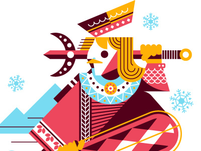 Diamond Jack II card diamond illustration jack playing card vector winter