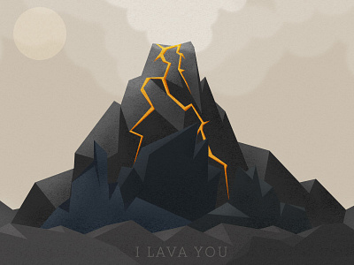 What did one volcano say to the other? love low poly mountain puns valentines