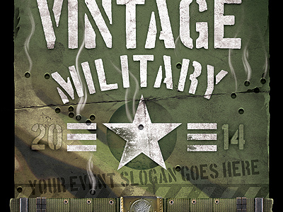 Vintage Military Armed Forces Flyer Template crest lion marines military paratrooper t shirt