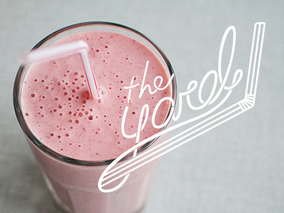 The Yard branding food foodtruck gray logo milkshake pink script straw yard