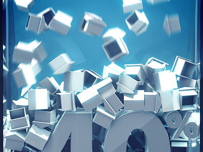 Falling 3d motion style frame