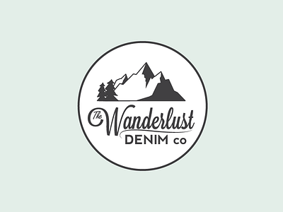 Wanderlust logo badge logo logodesign mountains retro tree typography wild