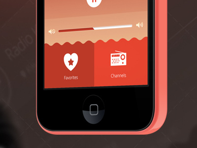 Radio app 5c iphone radio red