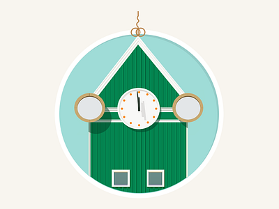 Clocktower flat design icon illustration illustrator ui design visual design