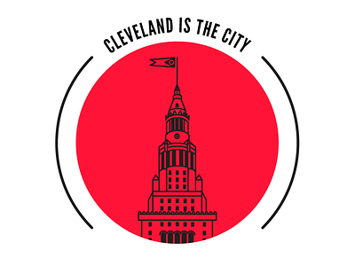 Cleveland Is The City cleveland icon illustrator is the city ohio terminal tower vector