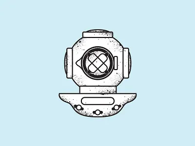 Dive Helmet deep sea dive dive helmet helmet illustration illustrator navy navy diver vector