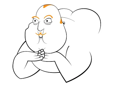 Brown arse brown character illustration vector