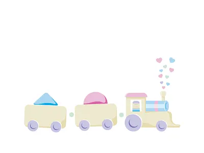 Train of Love babyish heart toy train