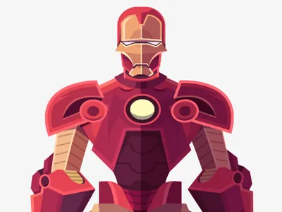 Iron Man avengers color comic illustration iron man marvel superhero vector