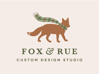 Fox & Rue Logo custom design logo