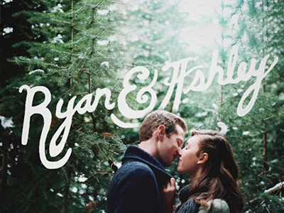 Ryan & Ashley ampersand ashley engagement hand lettering hand lettering invite lettering ryan wedding