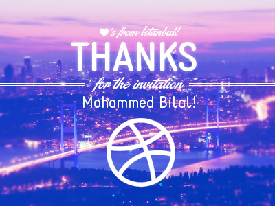 Thanks Bilal! invitation invite