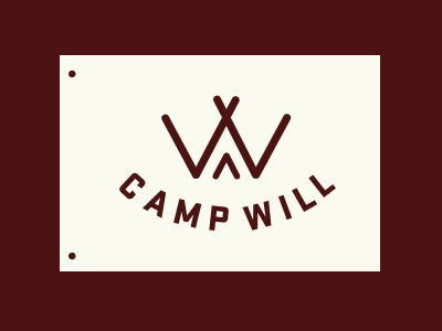 Camp Will Flag branding camping flag outdoors tent w