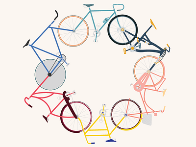 Cycle bicycle bike circle cycle illustration illustrator