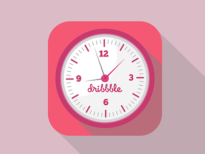 Ios Dribbble Clock clock dribbble flat flat design icon ios time