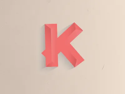 K caracas flat font k letter red shadow texture type typeface typography venezuela