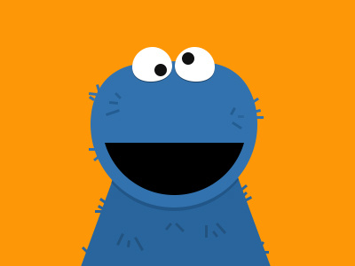 Cookie Monster cookie cookie monster flat illustration monster sesame street