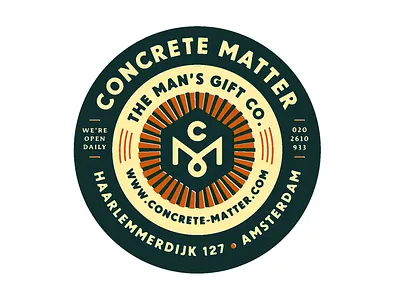 Concrete Matter Label. illustration