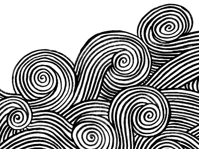 Waves flow illustration line art movement water waves