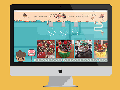 Vanilla Site gallery bar branding cupcake cute icon illustration illustrator site web website