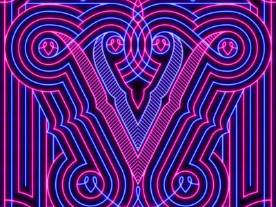 The Type Fight Submission glowing lettering neon thetypefight type typography vector