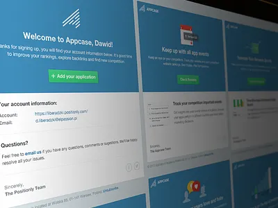 Appcase Emails Templates analytics app appcase blue email mail mailing template