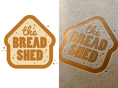 Bread Shed Logo letterpress logo logo design