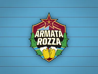Football Team Logo Armata Rozza armatarozza beer blue cyan football futbol grenade logo soccer weed
