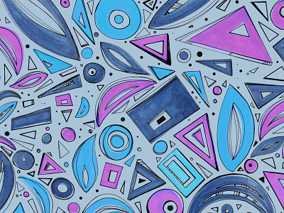 Let's Face It doodles pattern shapes