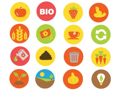 Bio Icon bio eco icons