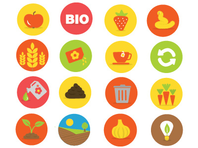 Bio Icon bio eco icons